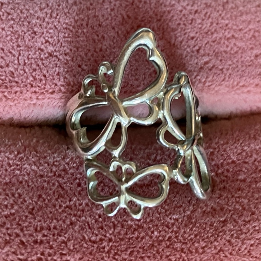 Elegant Silver Butterfly Ring